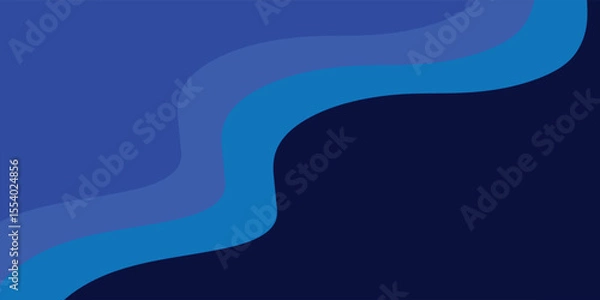 Fototapeta Modern wave layered vector background illustration