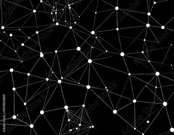 Obraz Abstract Network Design With Lines And Dots