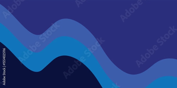 Fototapeta Modern wave layered vector background illustration