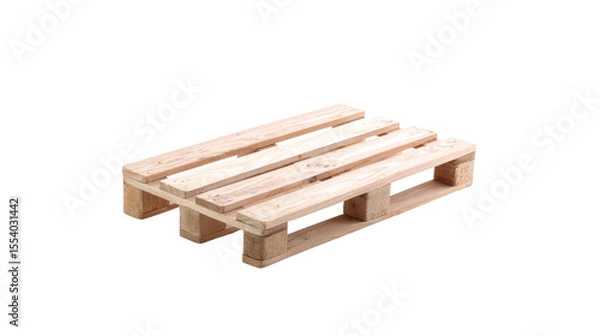 Obraz Wooden pallet with a light brown color and a simple design isolated on transparent background
