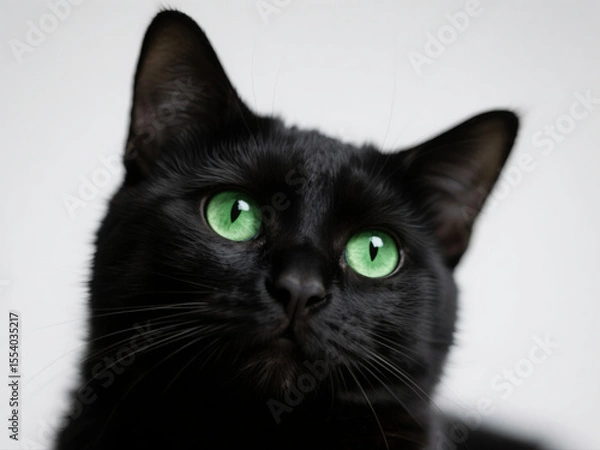 Obraz black cat portrait
