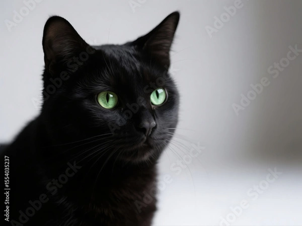 Obraz black cat portrait