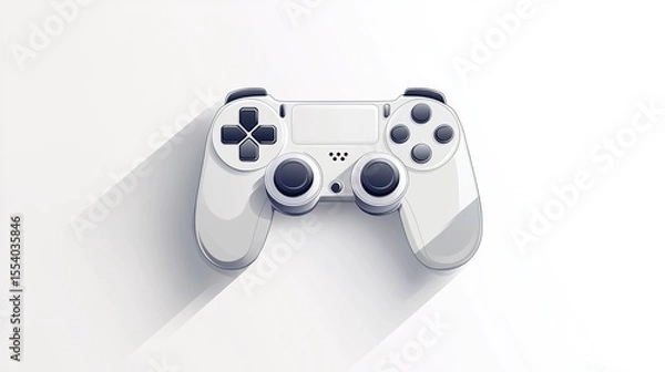 Fototapeta Joystick on white background