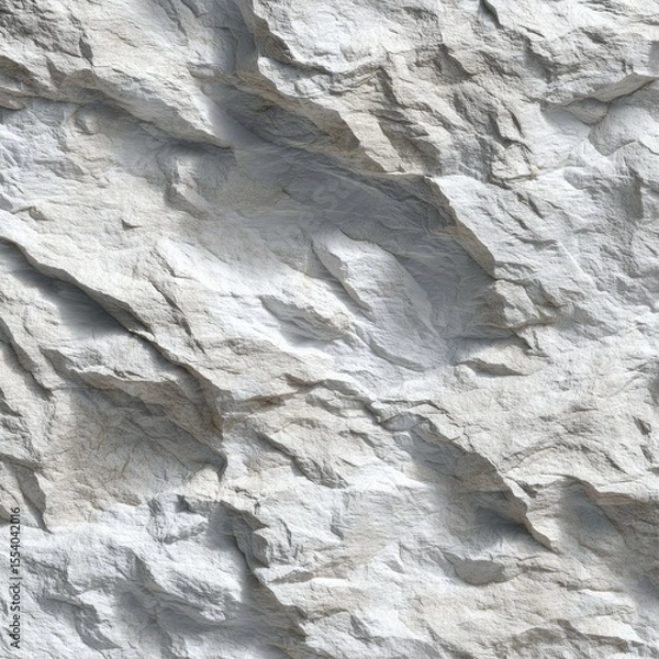 Fototapeta Close-up of a rough, textured, light-grey stone surface