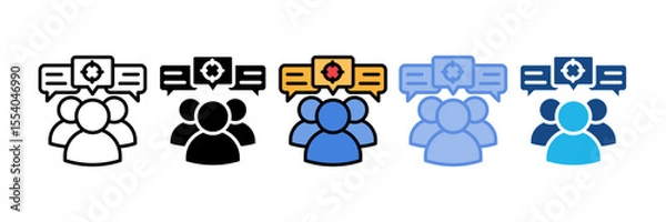Fototapeta Focus Groups Icon Element For Design
