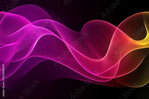 Fototapeta Abstract flowing wave background with vibrant gradient colors in a dynamic design