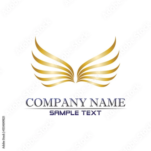 Fototapeta Black wing logo symbol for a professional designer