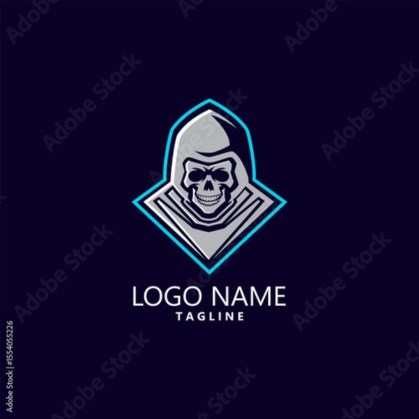 Fototapeta assassin skull mascot logo design vector