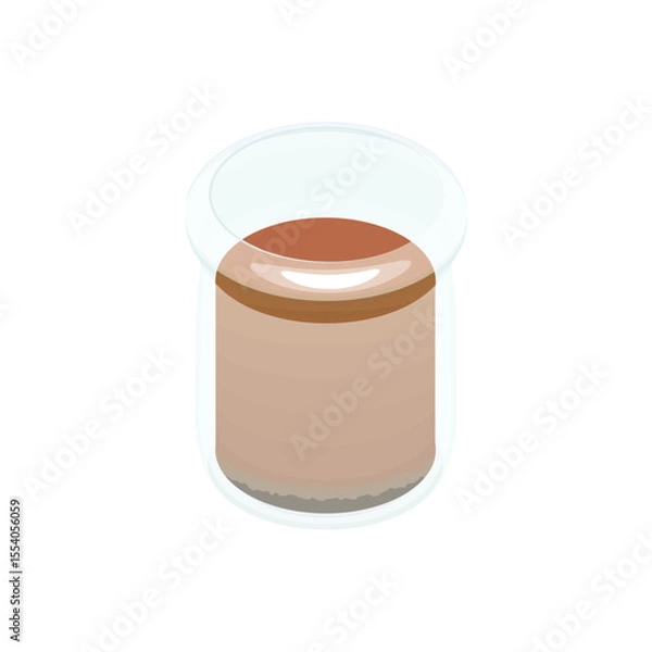 Obraz イラスト素材：瓶入りのチョコレートプリン