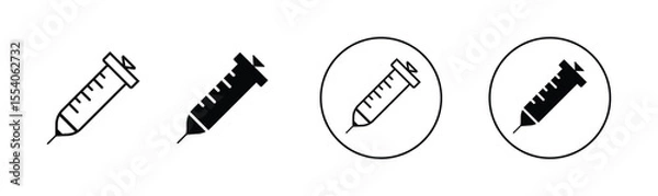 Obraz Syringe icon set. injection icon vector. Vaccine icon. 