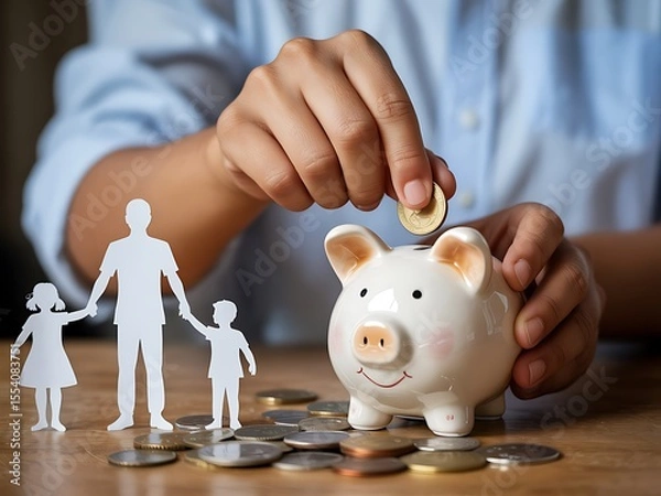 Fototapeta Securing Your Family's Future Smart Saving Strategies for a Financially Secure Tomorrow