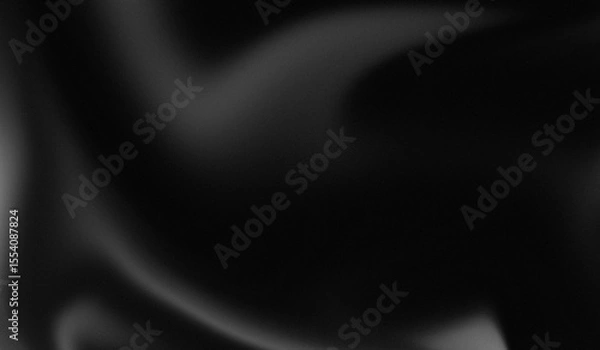 Fototapeta Black and White Abstract Fluid Background with Wavy Texture and Grainy Noise