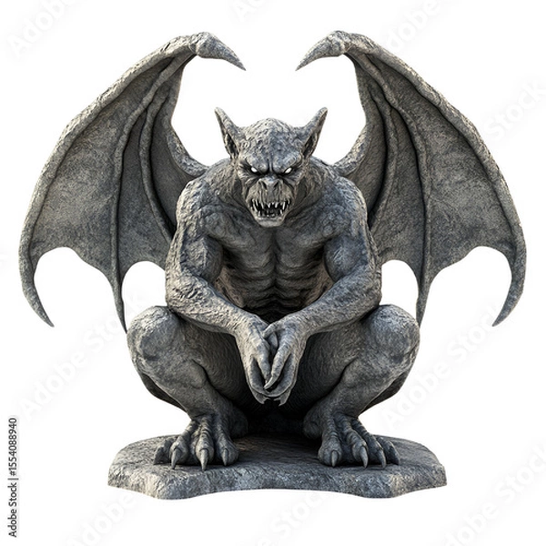 Obraz Gargoyle statue stone creature wings gothic dark fantasy monster