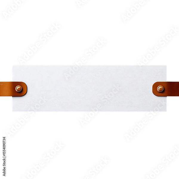 Fototapeta Blank rectangular sign with copper brackets. Perfect for adding your own text or logo.