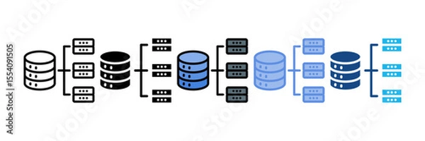 Obraz Database Structure Icon Element For Design