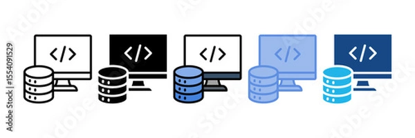 Obraz Backend Logicp Icon Element For Design