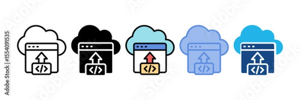 Obraz Cloud Deployment Icon Element For Design