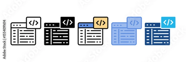 Obraz Code Snippet Icon Element For Design