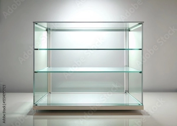Obraz Glass shelf with empty display case