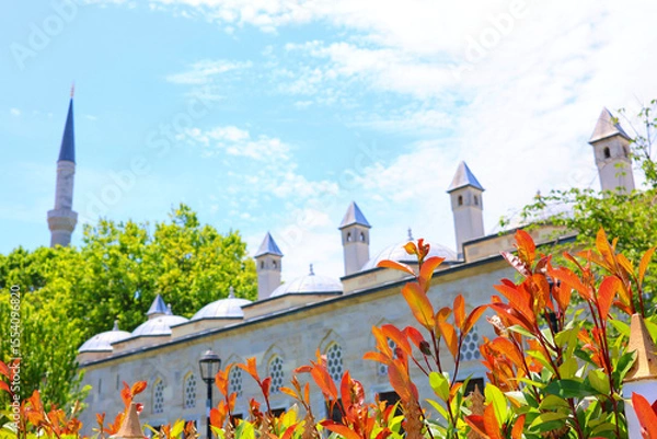 Obraz castle walls and bushes