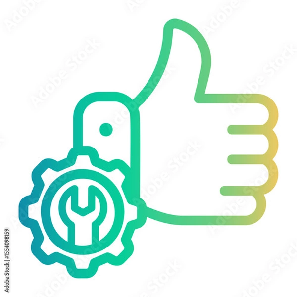 Obraz customer satisfaction Line Gradient Icon