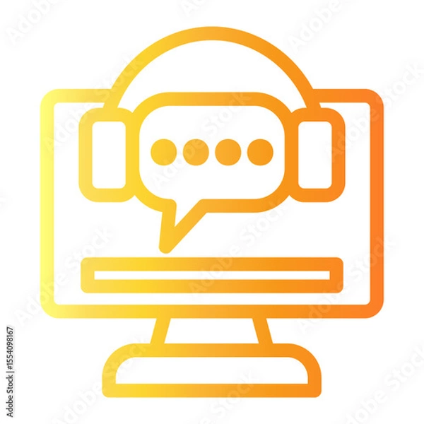 Obraz customer service Line Gradient Icon