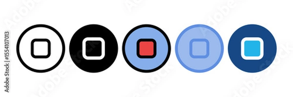 Obraz Stop Button Icon Element For Design