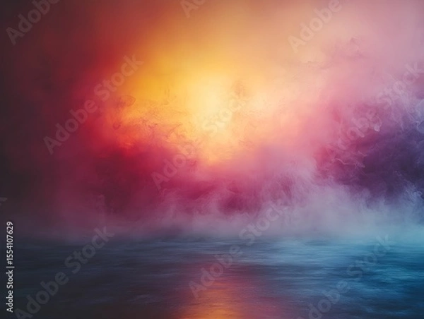 Fototapeta Colorful Abstract Background with Smoke and Water