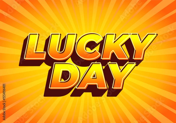 Obraz Lucky Day text effect Graphic Design