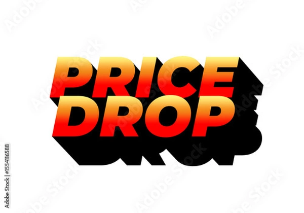 Obraz Price Drop text effect Promotional Graphic