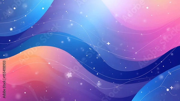Fototapeta Abstract Wavy Background with Delicate Lines and Subtle Particle Effects Creates a Visually Stunning and Mesmerizing Digital Landscape Painting Art