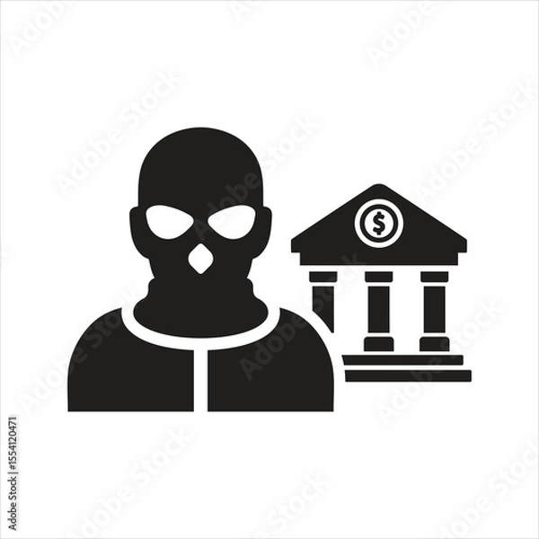 Obraz Bank robbery icon. Theft icon