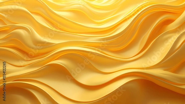 Fototapeta Abstract Golden Texture with Flowing Waves Depicting Smoothness and Warmth Emitting a Luxurious and Elegant Feel Representing a Golden Desert Landscape