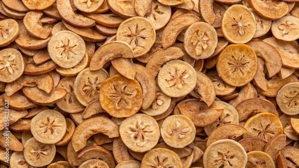 Obraz Dried Garcinia Slices background. Suitable for marketing or business purposes. Panoramic banner with place for text