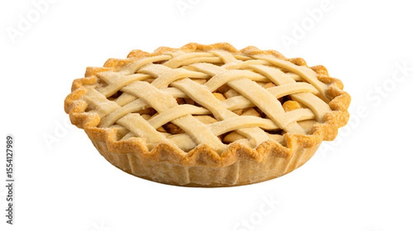 Fototapeta a pie with a lattice pattern on top