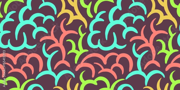Fototapeta Soft Cloud Like Abstract Doodle Background