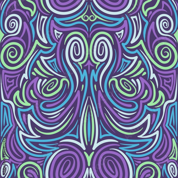 Fototapeta Psychedelic Swirl Butterfly Mirror Art