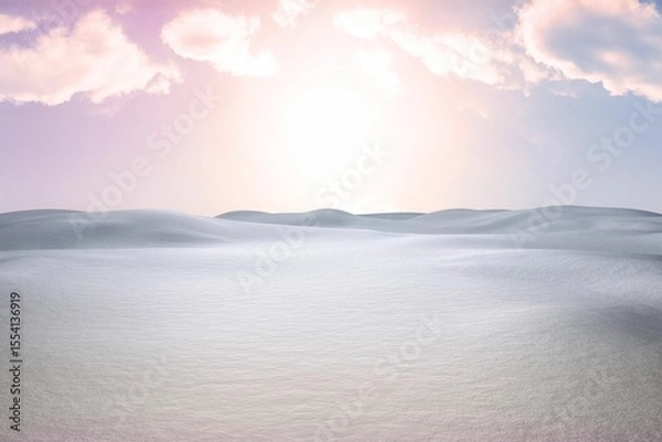 Fototapeta Digitally generated snowy land scape
