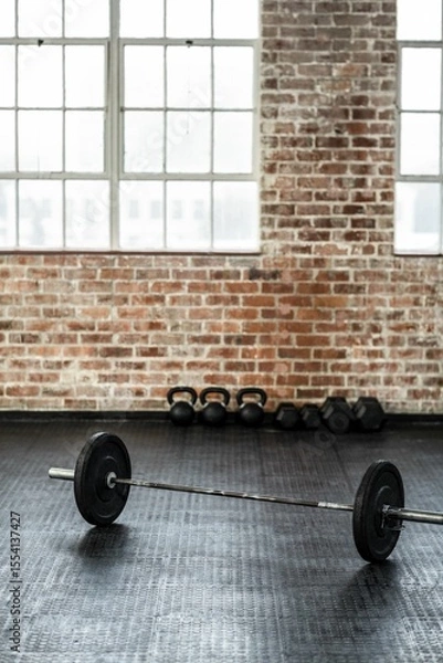 Obraz Weights on the studio floor