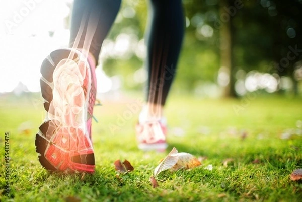 Obraz Jogger experiencing ankle pain