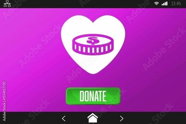 Obraz Vector icon of donation, Close-up