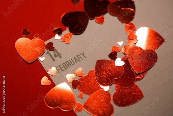 Obraz Digital image of hearts on paper