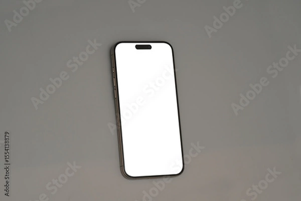 Obraz Smartphone Transparent PNG Image, Blank template for mockup , device front view shadow Mobile phone app user experience UX and UX