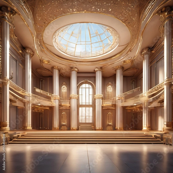 Obraz Virtual Concert Hall Architectural Style: Matte Painting Artistry