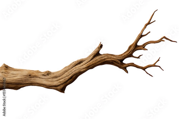 Fototapeta Twisted Branch Art isolated on transparent background