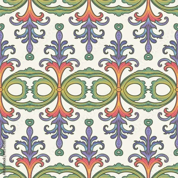 Fototapeta Seamless background pattern. Vintage decorative elements
