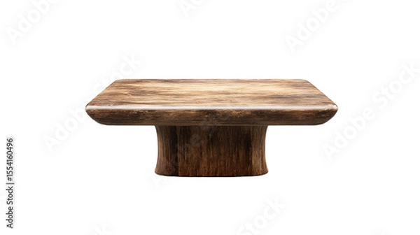 Fototapeta a wooden table with a square top