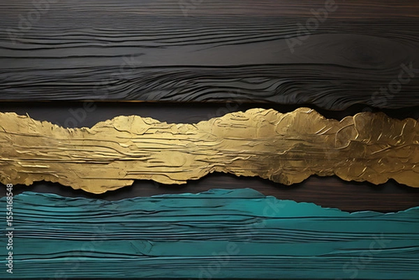 Fototapeta Abstract 3D render of a colorful, spiraling line pattern on a black  background, resembling a metallic glass wave