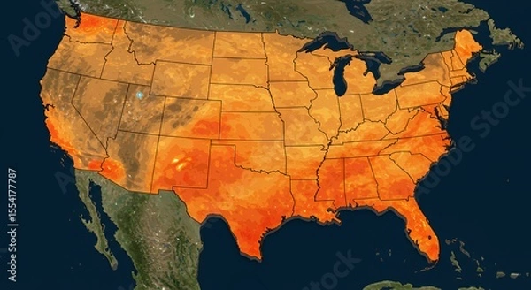 Obraz Intense Heatwave Sweeps Across the United States, Leaving a Fiery Mark on the Nation