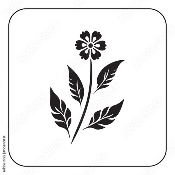 Obraz Hand drawn flower design with vintage style